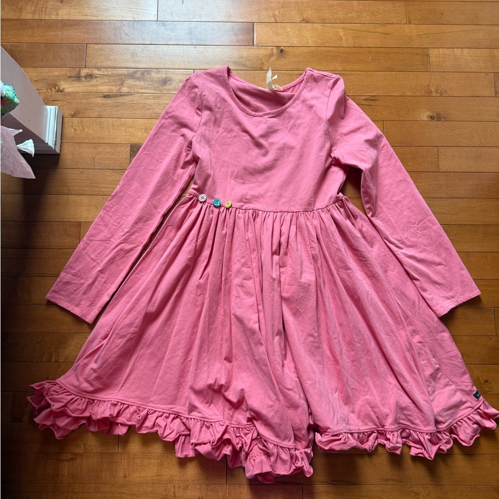 Matilda Jane Rose Pink Long-Sleeve Ruffle Hem Dress